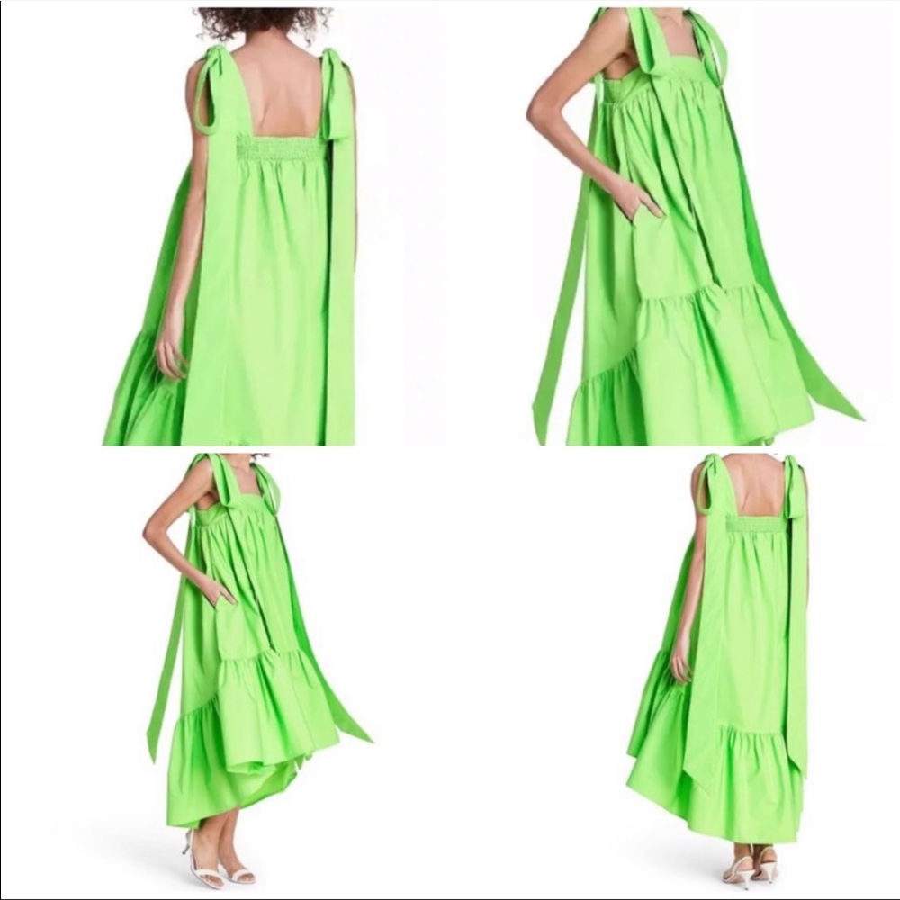 Christopher John Rogers x Target green tie strap babydoll dress